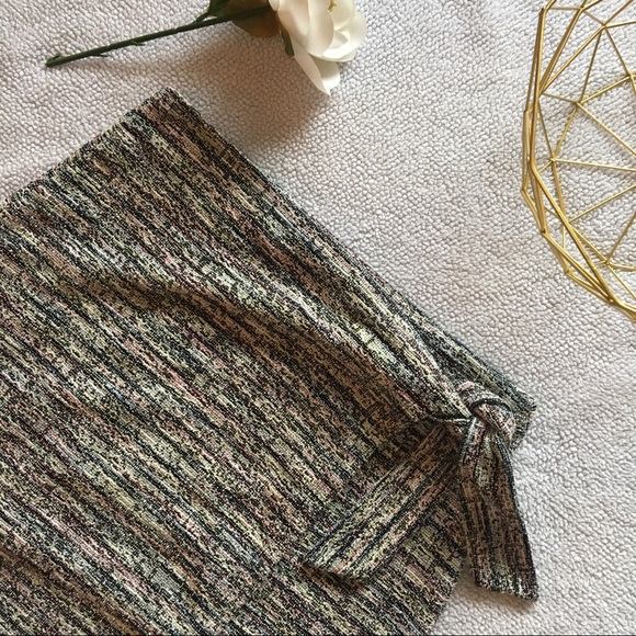 LOFT Dresses & Skirts - NWT LOFT Marled Stripe Wrap Skirt
